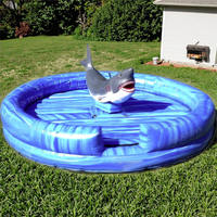 Location de jeux mécaniques pour fêtes : taureau mécanique requin avec tapis de sécurité gonflable, manège mécanique requin gonflable pour enfants et adultes