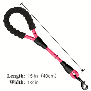 Reflective Braided <b>Rope</b> Soft Foam Handle Anti Pull Training Traffic <b>Lead</b> Heavy Duty Dog Walking Leash - Product Image 4