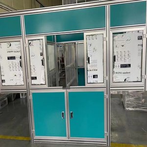 Adjustable 4040 Aluminum Alloy Rack With Acrylic Glass Cabinet For Office Storage And Industrial Use - Product Image 2