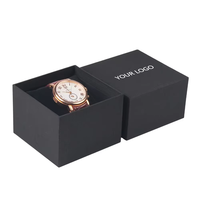 Boîte à montre en carton kraft deux pièces personnalisée, économique, écologique, en matériaux recyclés, avec structure simple couvercle-socle, finition UV, pour chaussettes de 2 cm