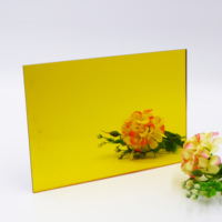 Feuille acrylique miroir or clair