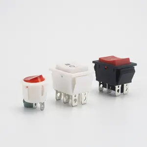 Penjualan terlaris NO Kema Rocker Switch T105 250V dengan kualitas tinggi tiga tiang dan enam warna