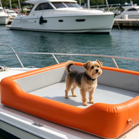 Plateforme de repos flottante gonflable antidérapante pour animaux de compagnie, pont flottant pliable et portable pour chiens