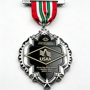 Médaille de célébration USAA 2025 en alliage de zinc plaqué argent, forme irrégulière, impression en relief, récompense - Product Image 6