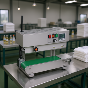 Selladora de bolsas continua manual Vevor de acero inoxidable 220V semiautomática para bolsas de plástico, máquina de envasado de bebidas - Product Image 2