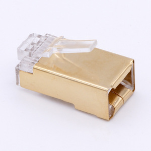 Conector Ethernet RJ45 blindado 8P8C chapado en oro para cable de red - Product Image 2