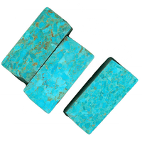 Matériau brut de turquoise compressé de haute qualité, prix d'usine, pierre de turquoise brute naturelle