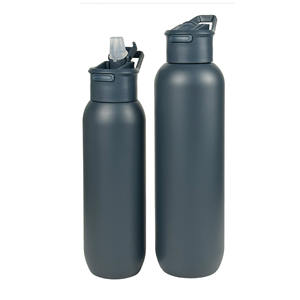 Bouteille d'eau portable pour sports de plein air en acier inoxydable 304, double paroi isolée sous vide, 600 ml 1000 ml, classique, avec paille pour la randonnée - Product Image 3