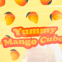 Custom Printing 100G Mango Kubus Candy Stand Up Zakje Fruit Snoep Verpakking Zak Met Raam & Ritssluiting