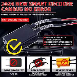 H13 LED Canbus Phare Décodeur Scintillement Problème Câble Fil Adaptateur pour H13 9008 Connexion - Product Image 6