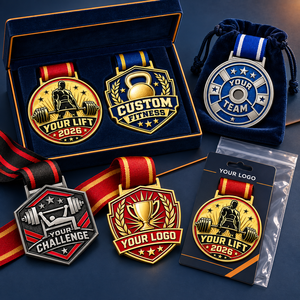 Médailles de compétition de fitness personnalisées Or Argent Nickel Noir Powerlifting Gym Challenge Awards Fabricant OEM ODM - Product Image 2
