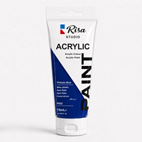 Risa Studio Tubes de Peinture Acrylique 75ml, 37 Couleurs Vives pour Étudiants, Fournitures d'Enseignement Artistique, Peinture DIY sur Toile, Bois, Pierre