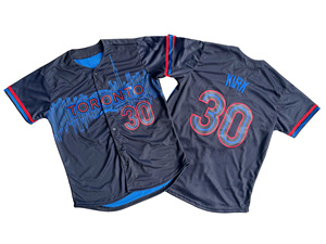Maillots de <span class=keywords><strong>baseball</strong></span> personnalisés Toronto City Connect Limited Player Blue Jays pour hommes et femmes, uniformes brodés avec logos noirs - Product Image 4