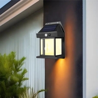 Lampes solaires LED minimalistes d'extérieur avec détecteur de mouvement, affichage LED dimmable, en plastique, petites, écologiques, pour la maison
