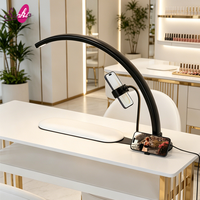 Nouvelle lampe LED professionnelle demi-lune pour cils, lumière de beauté réglable et dimmable, lampe de table LED pour manucure, nail art et salon de beauté