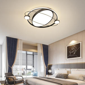Plafonniers dorés nordiques salon utiliser un luminaire de plafond LED rond moderne pour chambre à coucher - Product Image 3