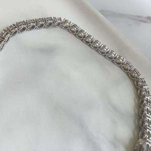 Pulsera de Diamantes Cultivados en Laboratorio para Mujer, Corte Brillante Redondo Premium, Oro Blanco, Oro Rosa, Plata, Joyería de Moda - Product Image 1
