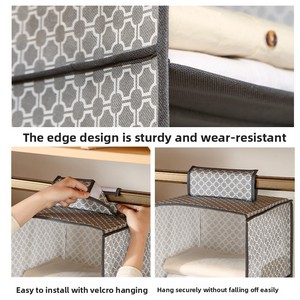 Sac de rangement suspendu pliable multicouche en tissu non tissé pour soutiens-gorge, sous-vêtements et vêtements – Sac suspendu plié et organisé - Product Image 4