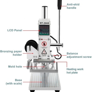 Heat Press Machine Foil Feeding Custom DIY Logo Stamp PVC Card <b>Leather</b> and Paper Hot Foil Stamp Machine - Product Image 6
