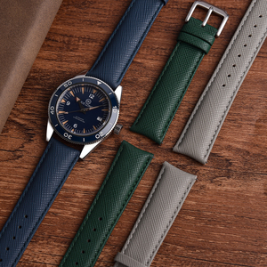 Juelong Saffiano cong 20mm Dây đeo đồng hồ phát hành nhanh chóng cao cấp chính hãng da bê ban nhạc đồng hồ phù hợp với vòng trường hợp đồng hồ - Product Image 5