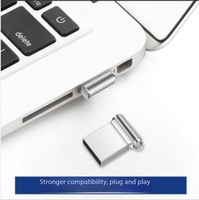 Clé USB Mini Flash Drive en métal USB 2.0, 4G 8GB 16GB 32GB 64GB, pour voiture, musique, cadeau