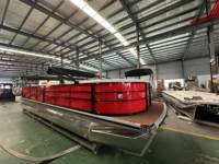 Bateau ponton en aluminium soudé haute vitesse de 7,5 m (25 pieds) pour 10-12 personnes, yacht sportif pour le tourisme, propulsé au diesel