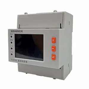 Medidor de energia DC tipo trilho din display LCD dois rs485 modbus 200A medidor de detecção solar monofásico