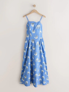 Robe d'été pour femme, en coton riche, à fines bretelles, à motifs floraux/à rayures, robe décontractée pour femme - Product Image 4