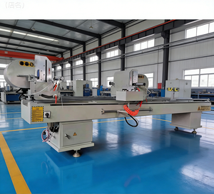 Sierra de doble inglete para corte de aluminio, máquina de 2 cabezales, sierra de doble inglete económica para ventanas de aluminio - Product Image 1