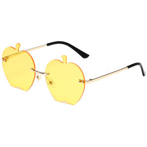 Lunettes <span class=keywords><strong>de</strong></span> soleil tendance sans monture pour femme, style vintage fantaisie, protection UV400 polarisée, pour fêtes et raves, logo personnalisé, vente en gros - Product Image 3