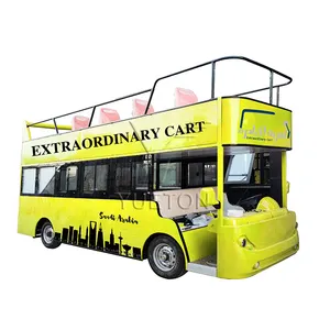 Amusement Park Sightseeing Double Kids and Adult Decker Train Bus For Shopping Mall