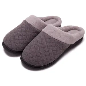 New Best-selling Custom Winter Indoor Home Shoes For Men Leisure Warm Suede Thick Bottom Anti-skid Men House Slippers