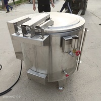 Grand pot de chauffage électrique-Bouilloire à soupe électrique industrielle de 200L | Bouilloire de cuisson à double paroi pour haricots, maïs, pommes de terre, œufs