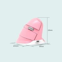 DELUX M618Mini Mouse vertikal bercahaya nirkabel, tetikus vertikal ergonomis dapat diisi ulang