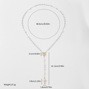 Collares de Rosario con Cuentas de Perlas Católicas, Collares con Colgante de la Virgen de Guadalupe Chapados en Oro, Collares Religiosos - Product Image 6