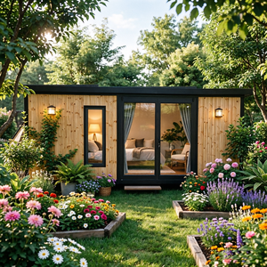 Casa de Huéspedes Prefabricada para Jardín, Cabina Prefabricada, Espacio de Vida Tranquilo, Aislamiento Acústico, <span class=keywords><strong>Experiencia</strong></span> de Estadía Confortable - Product Image 3