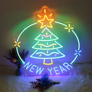 Alta calidad al por mayor <span class=keywords><strong>Feliz</strong></span> Año Nuevo personalizado Led neón signo luz <span class=keywords><strong>Feliz</strong></span> <span class=keywords><strong>Navidad</strong></span> neón signo <span class=keywords><strong>letras</strong></span> para la decoración de la barra del hogar - Product Image 1