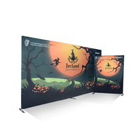 Stand d'exposition portable en tissu tendu, stand pop-up pour salon professionnel, 10x10