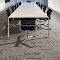 Dalles de moquette en nylon à poils longs de luxe, avec support PVC emboîtable, style moderne pour usage commercial, bureau, hôtel, salon, 50x100cm