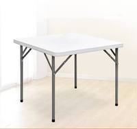 Nouveau produit maison bureau café salle à manger bureau d'étude pliant extérieur table en plastique portable robuste