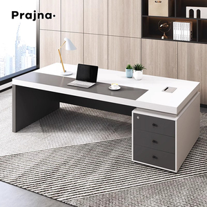 <span class=keywords><strong>Escritorio</strong></span> de oficina ejecutivo <span class=keywords><strong>pequeño</strong></span>, mesa de oficina moderna barata de madera, <span class=keywords><strong>escritorio</strong></span> de oficina CEO con cajones, estanterías - Product Image 2
