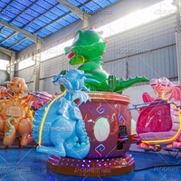 Manège de fête foraine Dino Mécanique, Dinosaure Sauterelle, Équipement d'amusement pour enfants intérieur/extérieur en fibre de verre