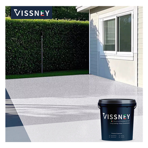 Peinture de sol acrylique Vissney effet marbre liquide autolissante avec sable coloré, application au pinceau, pour revêtements de sol commerciaux - Product Image 1