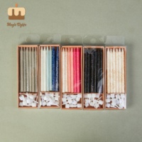 Bougie d'anniversaire en forme de pilier scintillante de luxe, décoration de la maison, bougies de gâteau colorées avec qualité alimentaire BRC pour fête, mariage