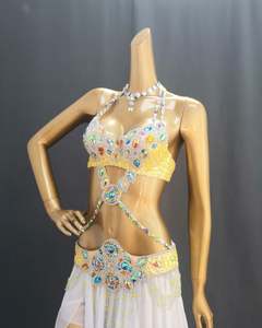 Vente flash - Ensemble de costumes de danse du ventre professionnels pour femmes, tenues de spectacle, costumes de <span class=keywords><strong>danseuse</strong></span> <span class=keywords><strong>Bollywood</strong></span>, vêtements de danse du ventre - Product Image 6