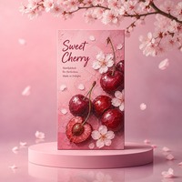 Op maat gemaakte bedrukte stevige geschenkverpakking voor premium zoete kersen fruitverpakking met olieverfschilderij ontwerp deksel en bodem groothandel