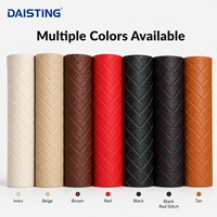 Tissu en cuir matelassé PVC, simili cuir éponge pour intérieur de voiture, housse de siège, motif losanges, rouleau de Rexine, vente en gros