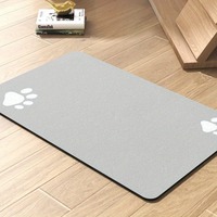 Tapis d'alimentation pour animaux PKY, antidérapant, absorbant, lavable, remplaçable, imperméable, tapis pour gamelle de chien, séchage rapide, tapis en diatomite et caoutchouc pour gamelle de chat