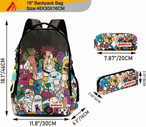 Waterproof Polyester <strong>Backpack</strong> for Student School Custom <strong>Backpack</strong> 3 Pieces Set Outdoor Casual Teenager <strong>Backpacks</strong> Bags Kids - Product Image 3