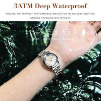 Jam Tangan Wanita Poedagar 3076 Desain Baru, Fashion Mewah, Stainless Steel, Quartz, Tahan Air, Kalender, Bercahaya